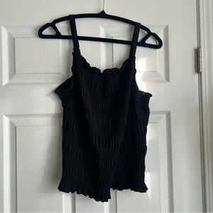 White Birch black stretchy tank top size 2x